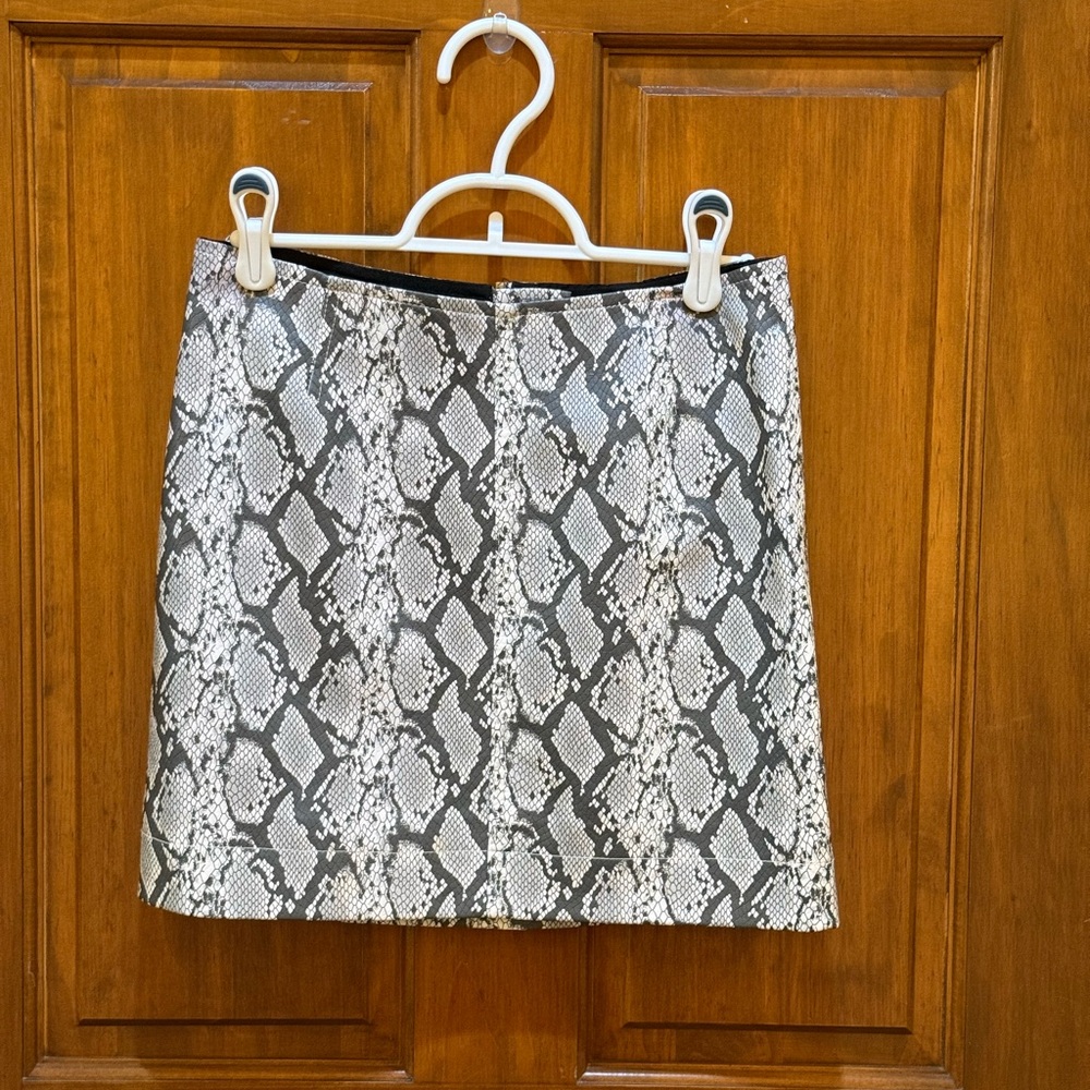 Monki Gray and Black A-Line Mini Skirt for Cocktail